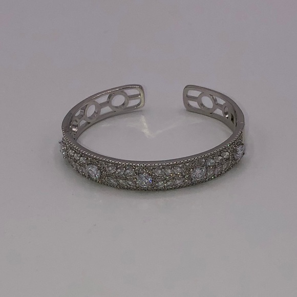 4.5ct Art Deco Cuff Bracelet - Picture 9 of 12